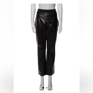 Helmut Lang Straight Leg Leather Pant